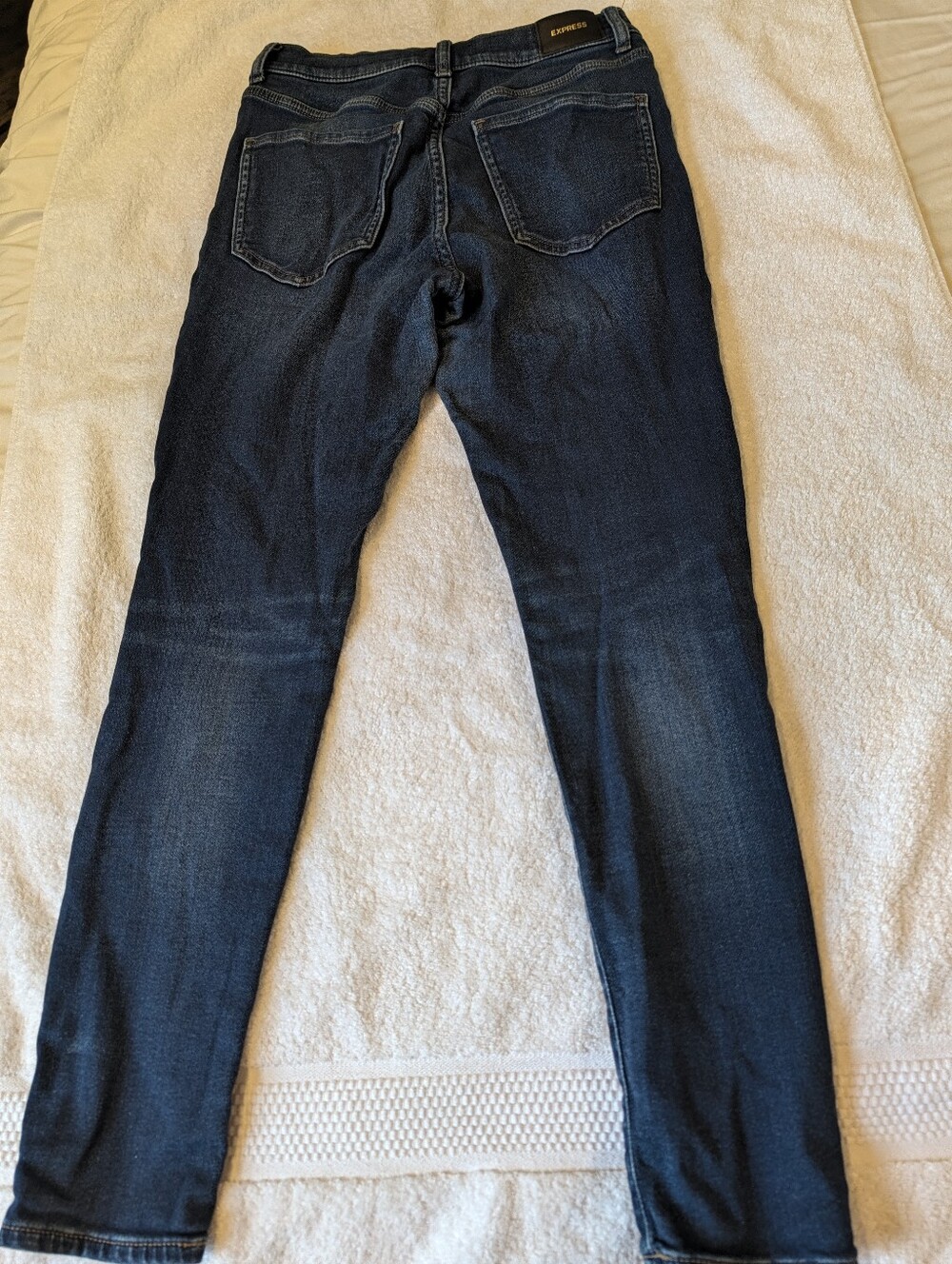 Express High Rise Skinny Jeans Dark Wash Denim Size 6R Stretch - Picture 12 of 12